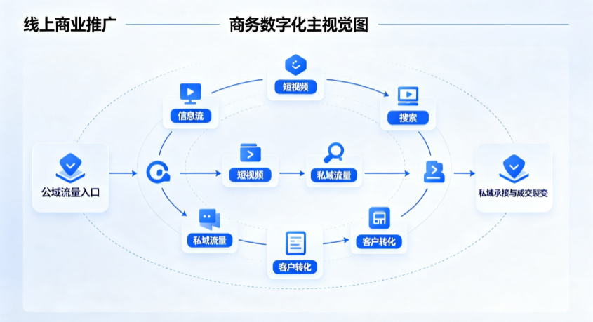 龙山县线上商业推广怎么做？全域流量闭环搭建与低成本转化实战指南